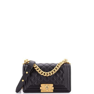 Chanel Small Boy Flap Bag Quilted Caviar